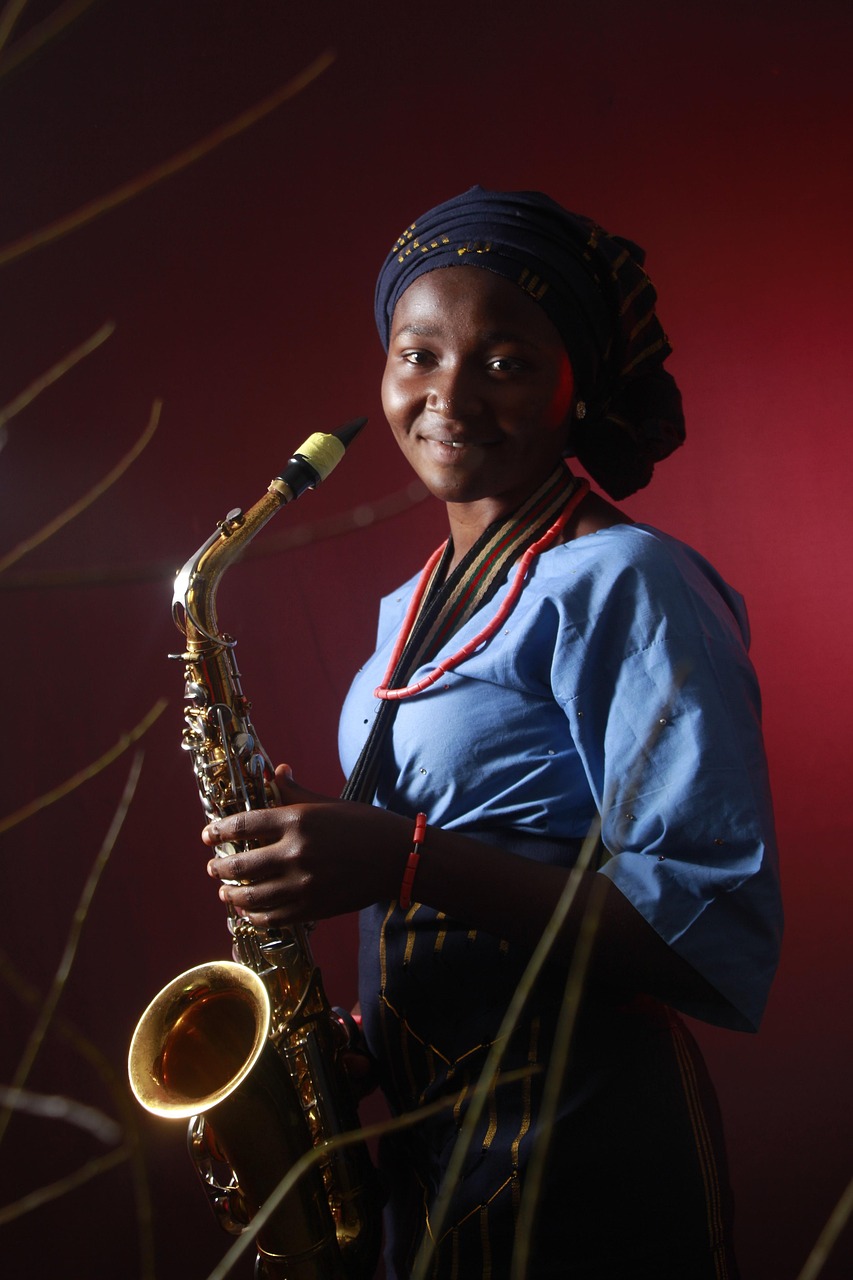 Nigerian musician saxophone performance
